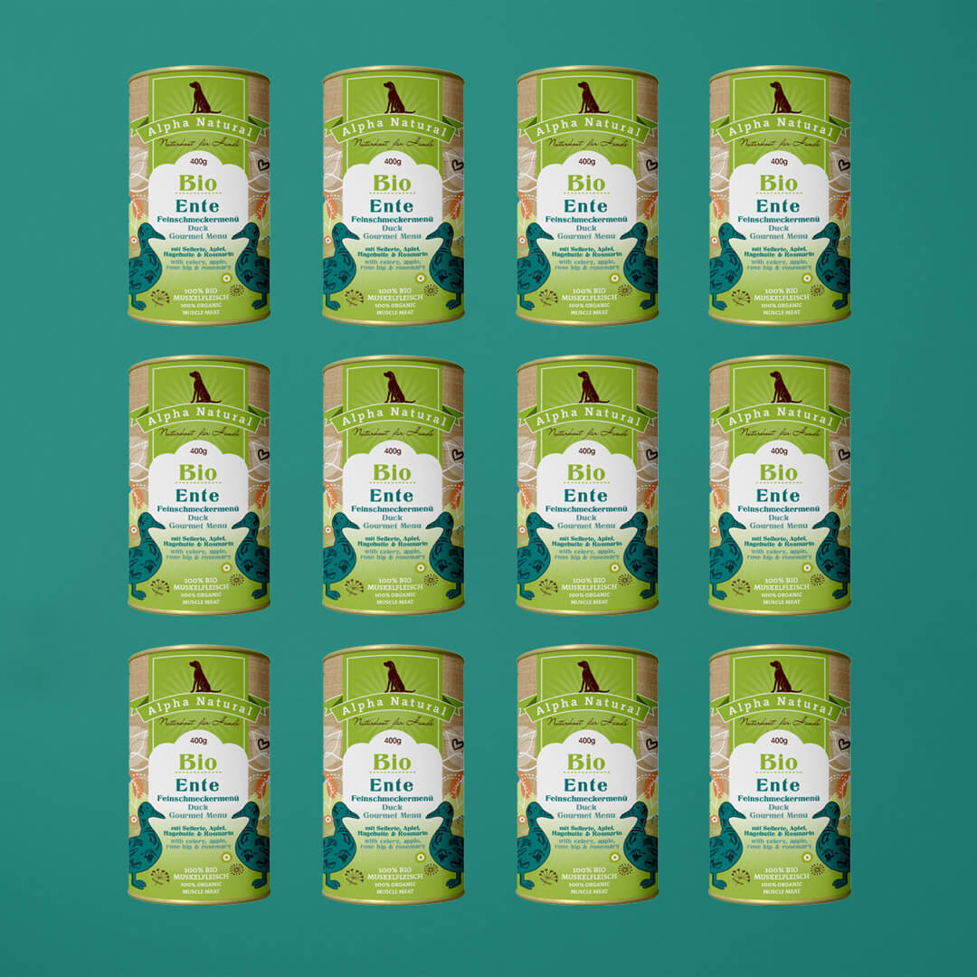 Bio-Ente Feinschmeckermenü mit Bio-Gemüse | 12x 400g