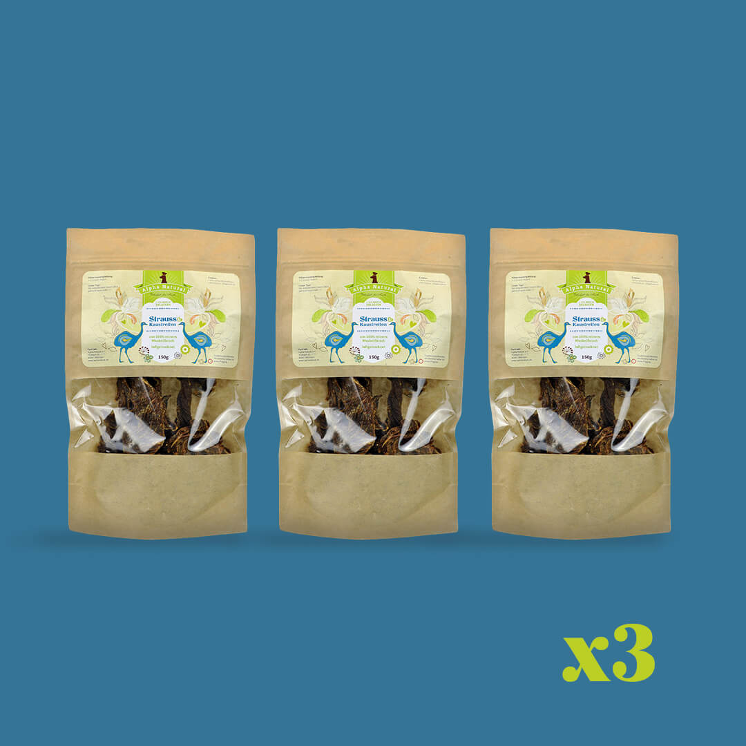 Strauß-Muskelfleisch natur | 3x150g