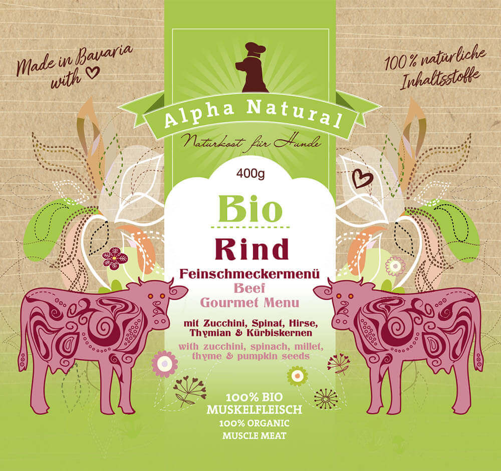 Bio-Rind Feinschmeckermenü mit Bio-Gemüse | 6x 400g