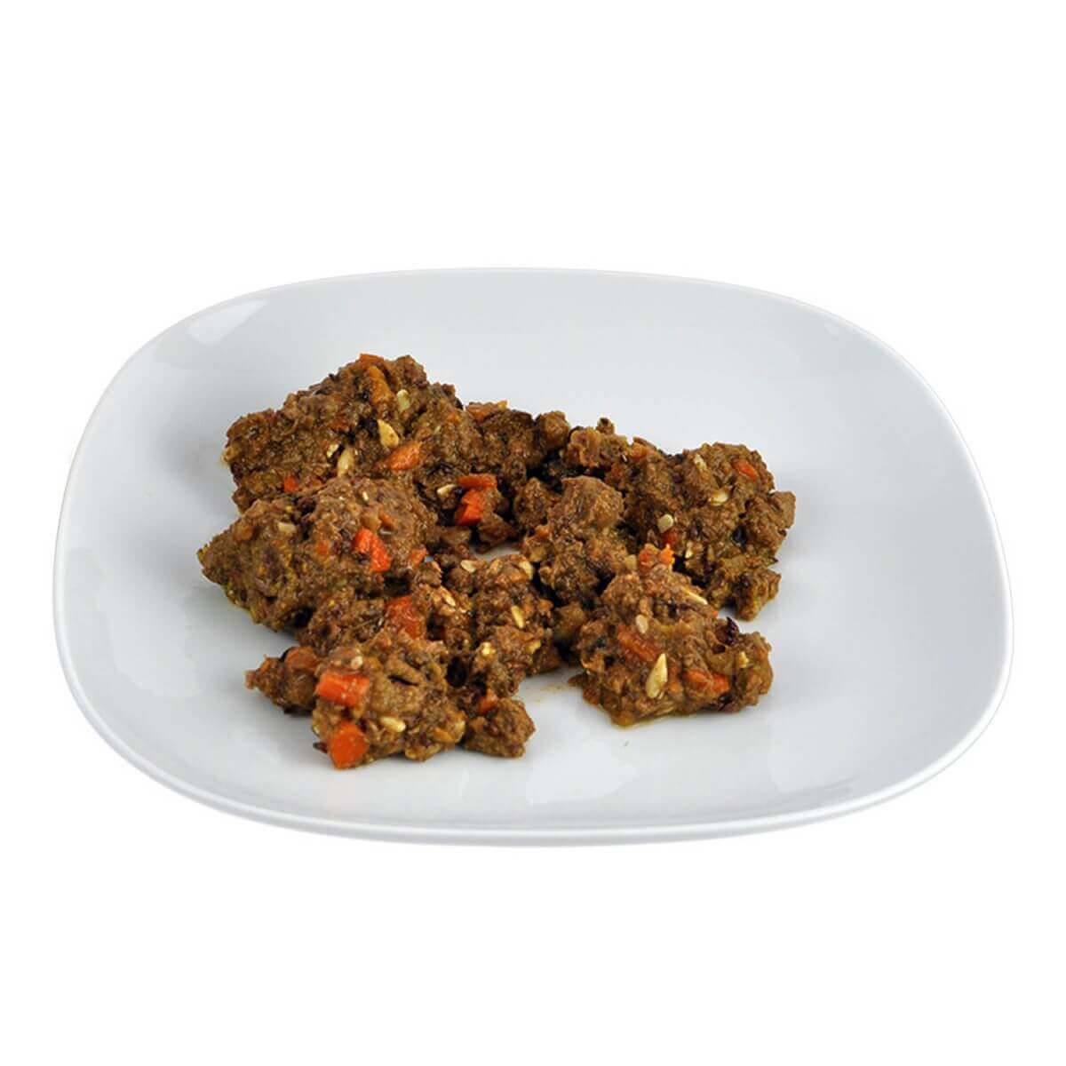 Naturwild-Hirsch Feinschmeckermenü mit Bio-Gemüse | 12x 400g