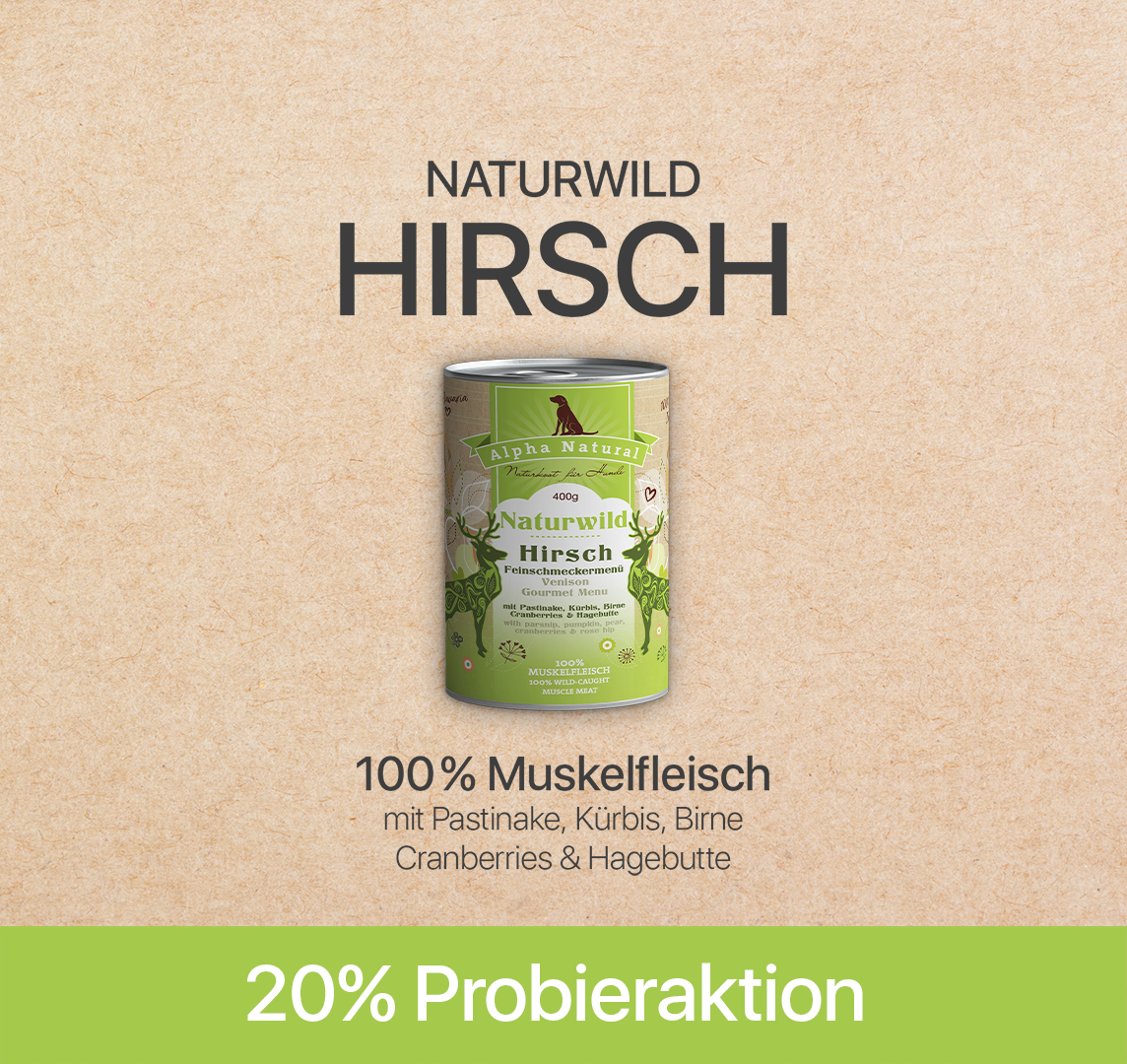 Naturwild-Hirsch Feinschmeckermenü mit Bio-Gemüse | 400g