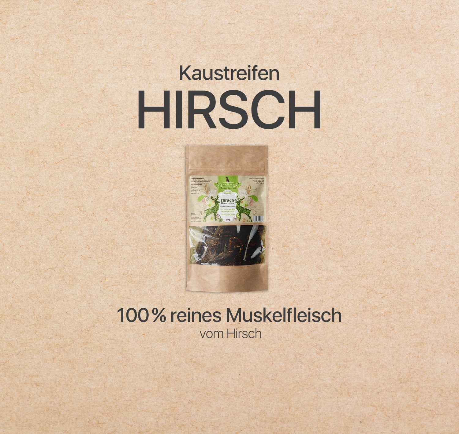 Hirsch-Muskelfleisch natur | 150g