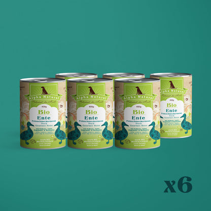 Bio-Ente Feinschmeckermenü mit Bio-Gemüse | 6x 400g