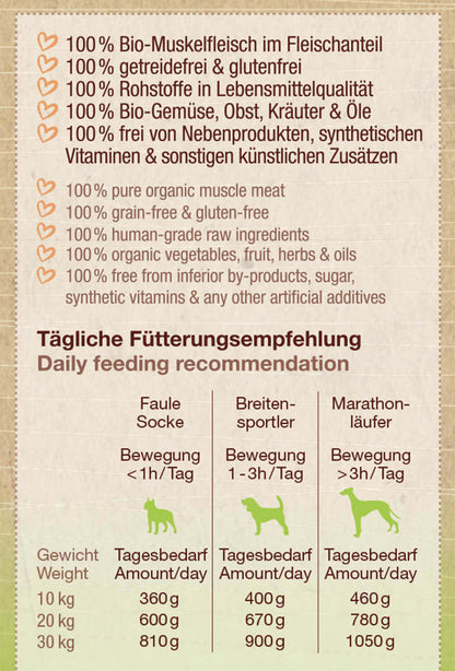 Bio-Ente Feinschmeckermenü mit Bio-Gemüse | 12x 400g