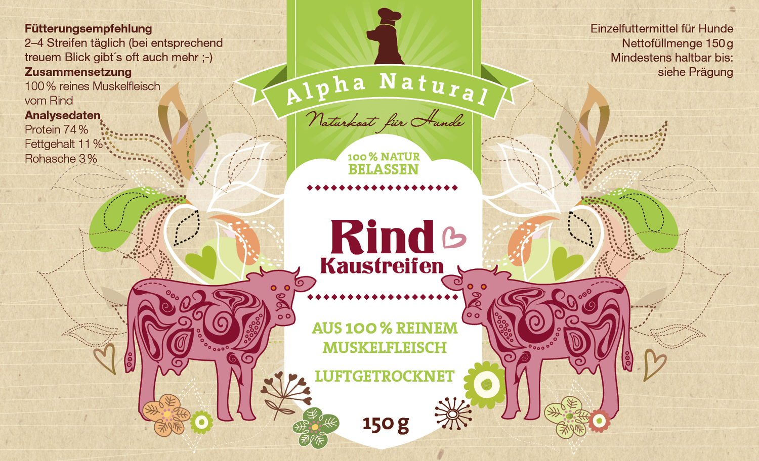 Rind-Muskelfleisch natur | 150g